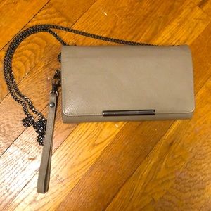 Rachel Roy clutch with removable chain strep